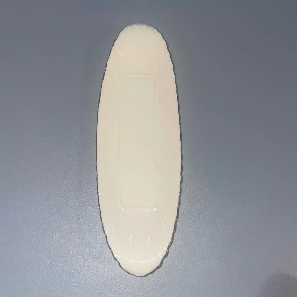 Lenox Ivory Porcelain‎ Rectangular Dish With Embossed Design 12